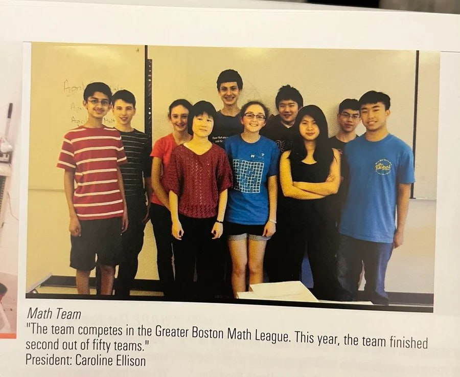 Caroline once held the presidency of a team participating in the Greater Boston Math League. Source: boston.com